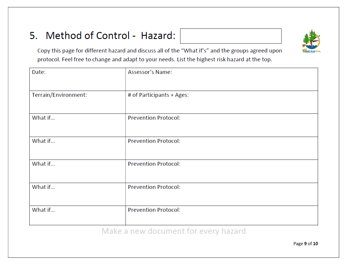 p.9 Hazard and Risk Method of Control